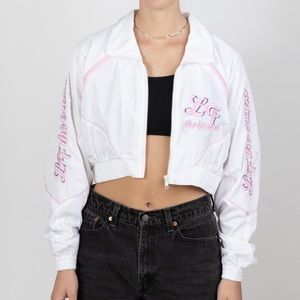 LF cropped zip up wind breaker